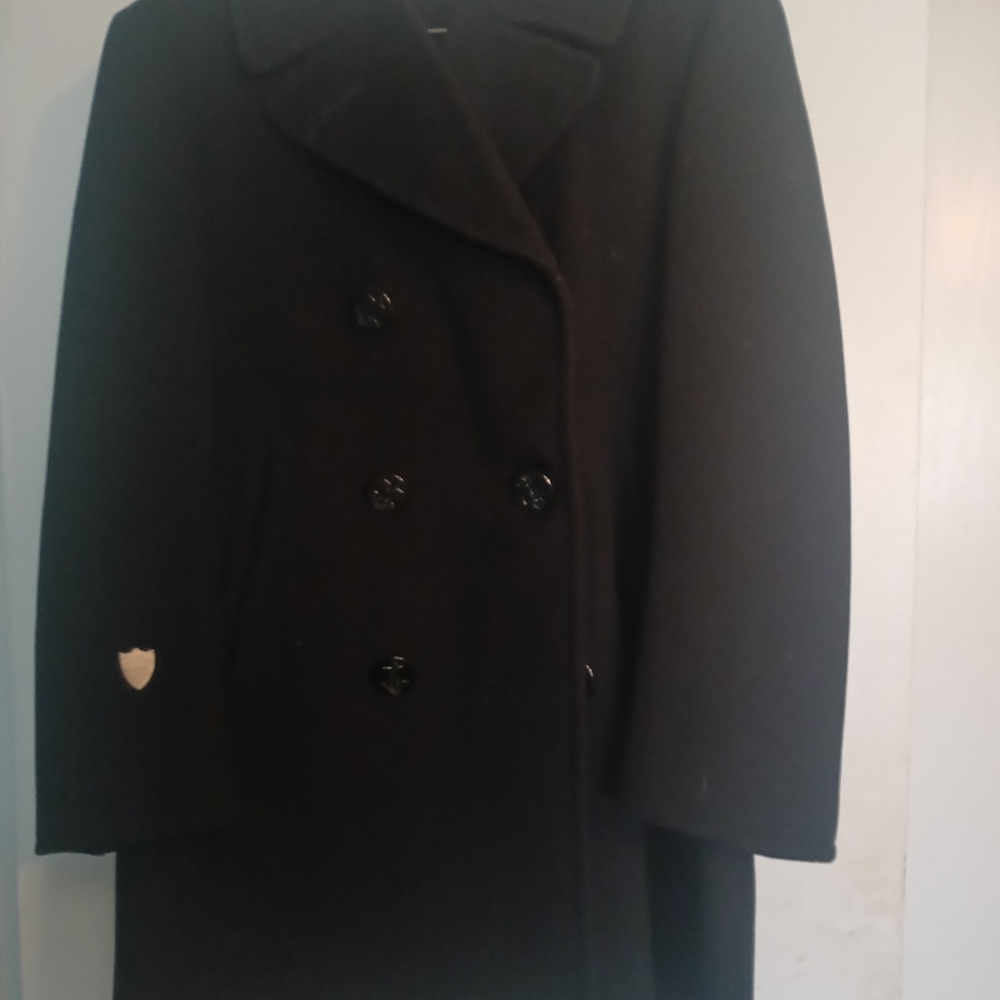Classic Black Double-Breasted Men's Coat